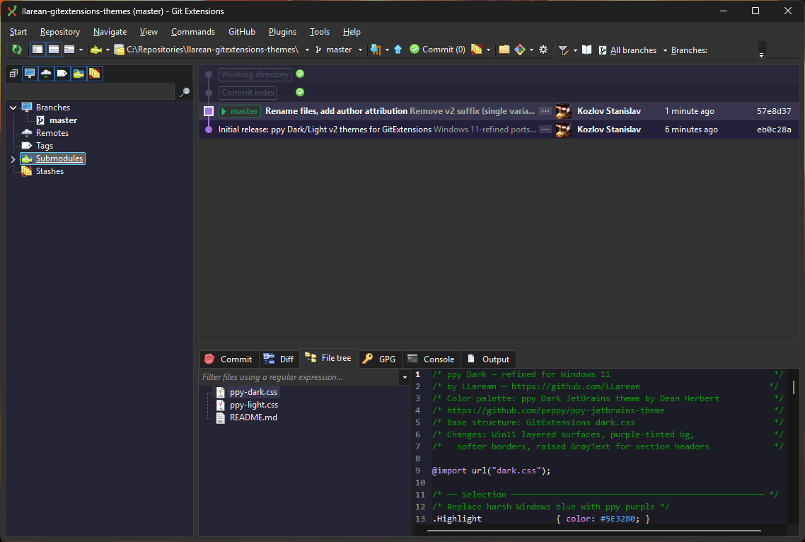 GitExtensions Themes